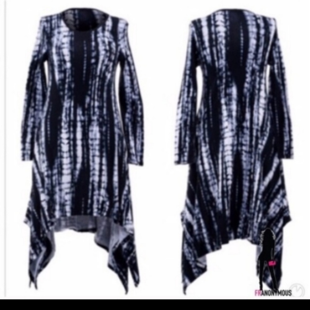 Black and White Tye Dye Dress